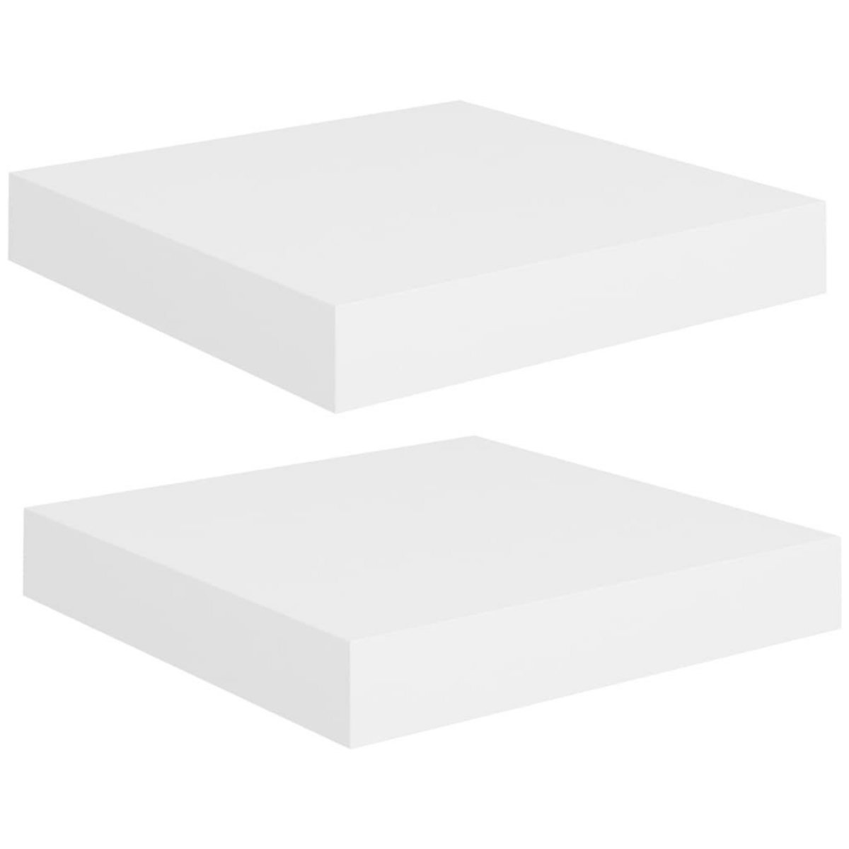 VIDAXL Etageres murales flottantes 2 pcs blanc 23x23,5x3,8 cm MDF