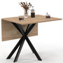 Voir la diapositive 4 : ID MARKET Table console pliable ALIX 2-4 personnes pied araignée bois et noir 103 x 76 cm