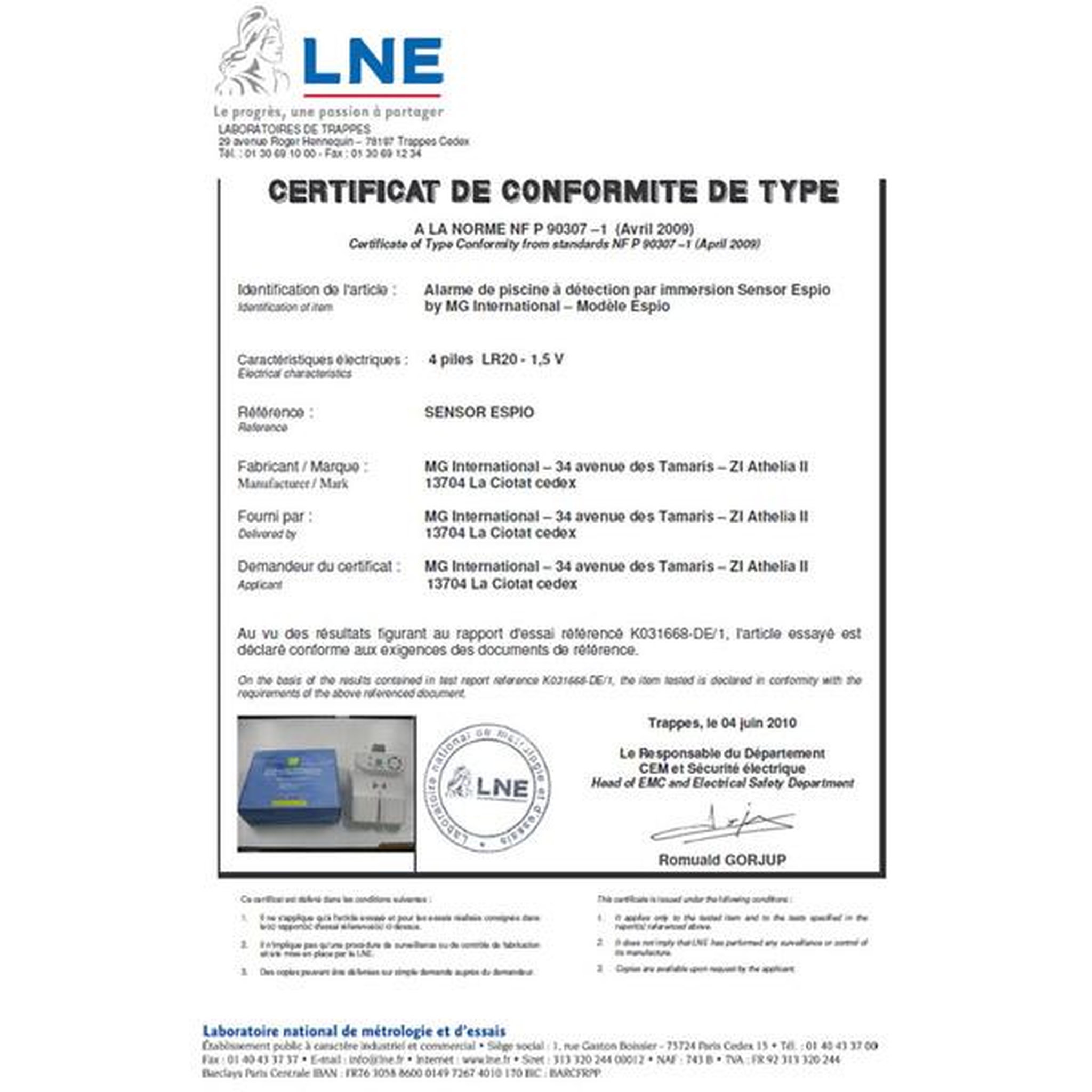 Voir la diapositive 3 : Mg international Détecteur d'immersion sensor invisible maytronics - aquasensor espio