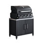 Voir la diapositive 1 : SWEEEK Barbecue à gaz avec 4 brûleurs à poser avec récupérateur de graisse + Meuble de cuisine extérieure en acier L80cm