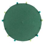 Paris Prix Tapis Rond Enfant  Pompomparty  90cm Vert