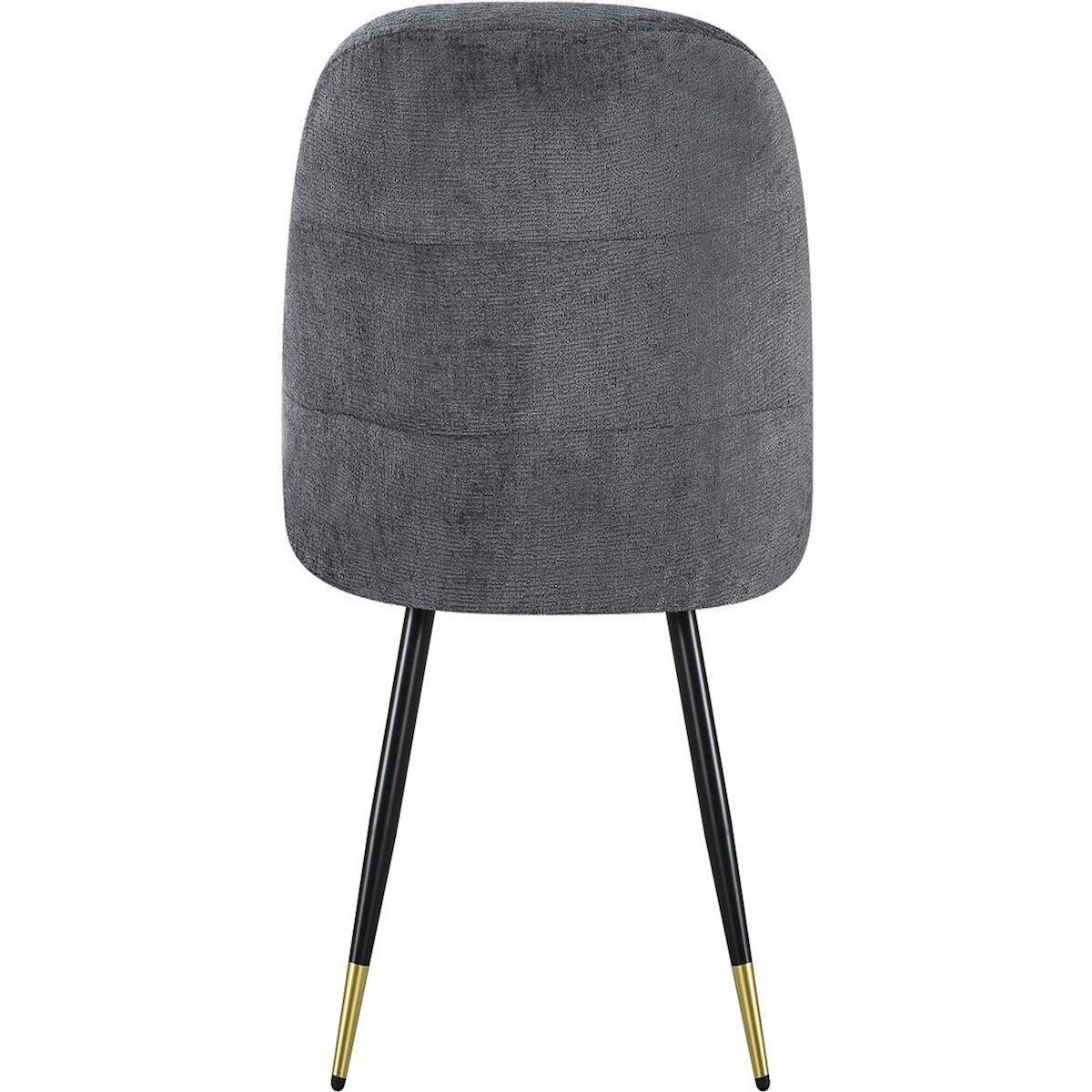 Habitat et Jardin Lot de 2 chaises en tissu  Harmony  - 54 x 57 x 90 cm - Gris