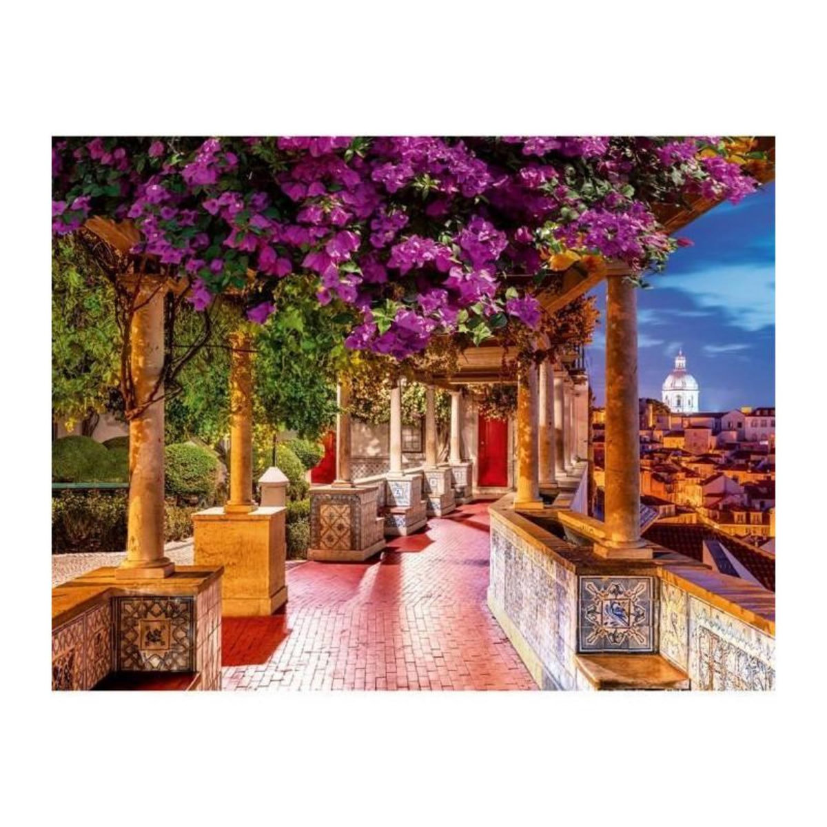 RAVENSBURGER Puzzle 2000 pieces Le mirador de Santa Luzia, Lisbonne, Adultes et enfants des 14 ans, Collection Évasion, 12001534, Nathan