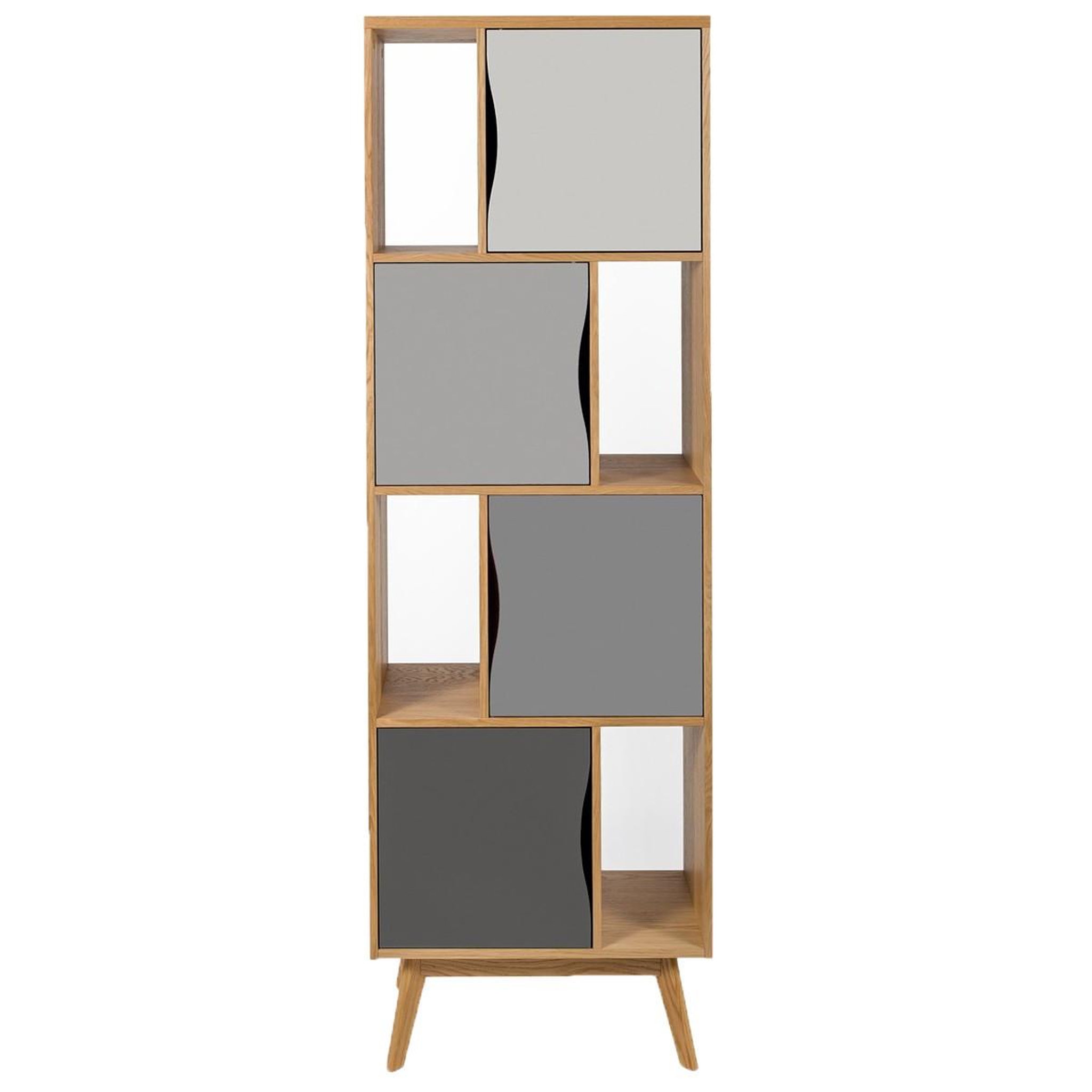 Voir la diapositive 2 : Paris Prix Bibliothèque design  avon  191cm chêne & gris