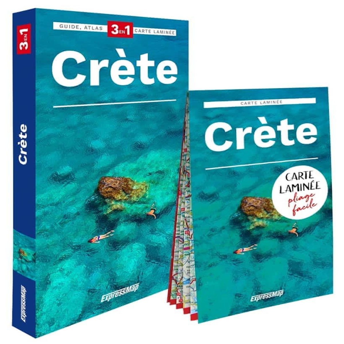 CRETE. GUIDE + ATLAS + CARTE, Express Map