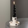 Voir la diapositive 2 : Paris Prix Bougeoir Design en Argile  Ceco  11cm Blanc & Noir