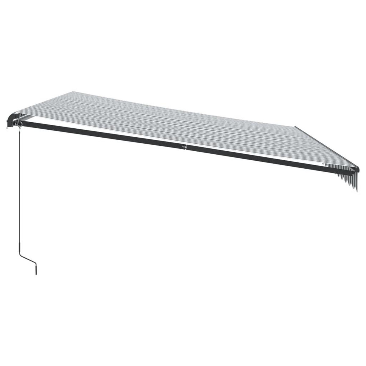 VIDAXL Auvent manuel retractable anthracite et blanc 500x350 cm