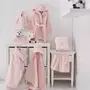 Sensei Maison Poncho de bain enfant en coton peigné Zéro Twist BABY SOFT LAPIN - Taille unique (4 - 8 ans)