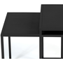 Voir la diapositive 3 : ID MARKET Lot de 2 tables basses gigognes DAVIS 40/45 en métal noir mat design industriel