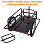 Voir la diapositive 5 : HOMCOM Remorque vélo remorque de transport pour vélo 155L x 71,5l x 77H cm barre d'attelage universelle pliable acier noir