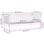 Voir la diapositive 6 : VIDAXL Lit de jour sans matelas noir 80x200 cm bois de pin massif