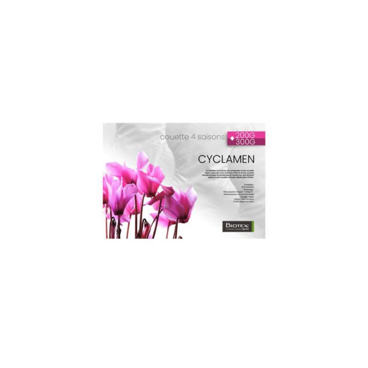 BIOTEX Couette Biotex CYCLAMEN 260 X 240 CM