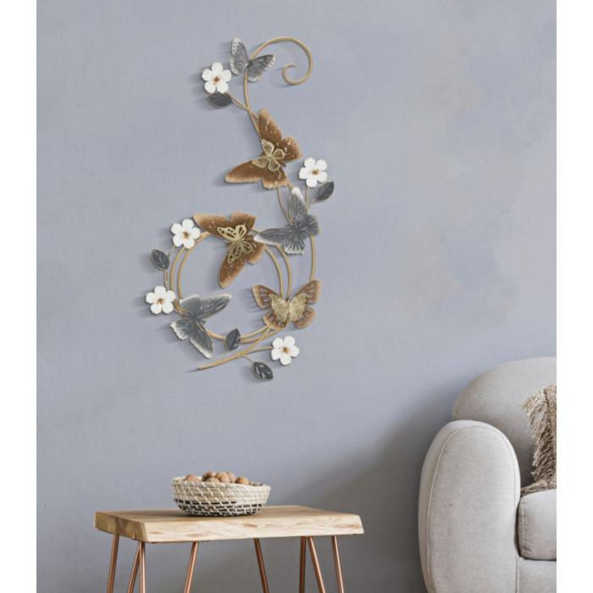 Paris Prix Décoration Murale en Métal  Delis  87cm Multicolore