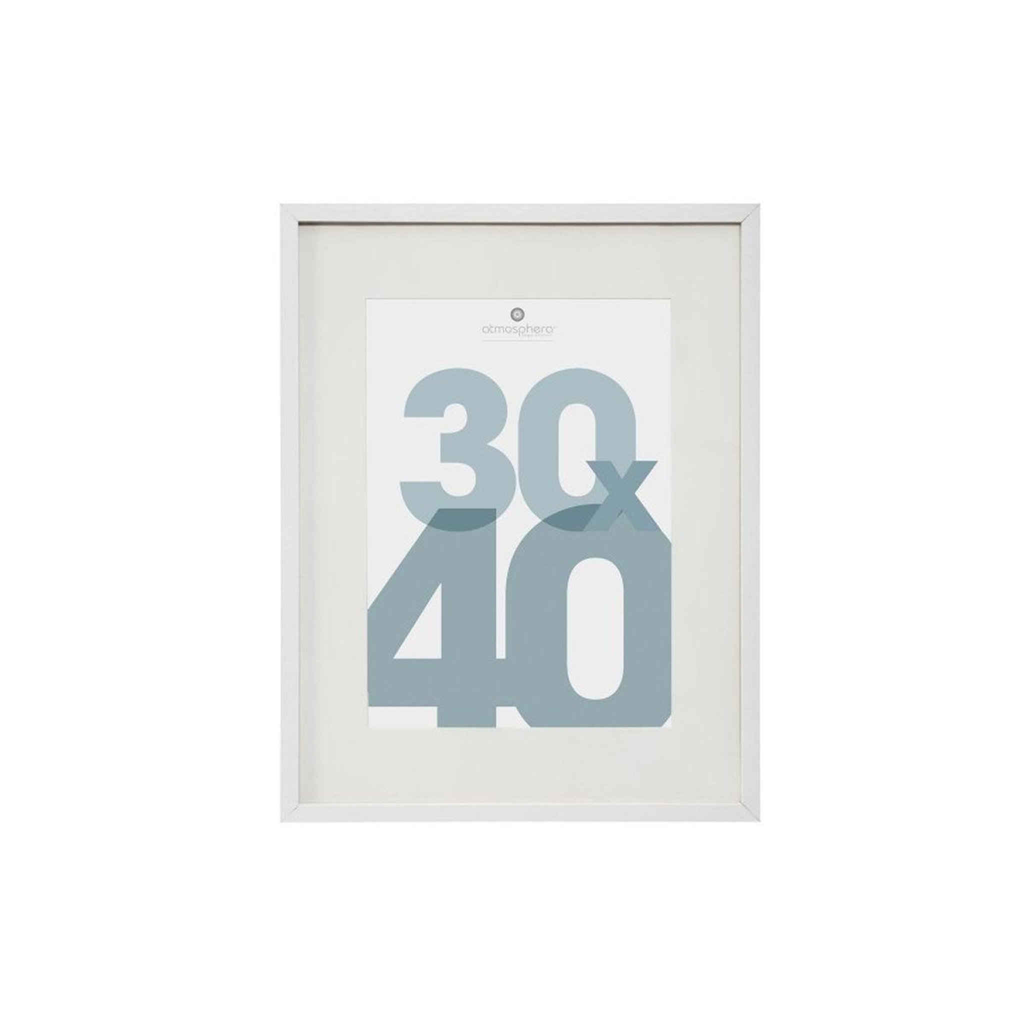 ATMOSPHERA Cadre photo en verre  manu  30x40cm blanc