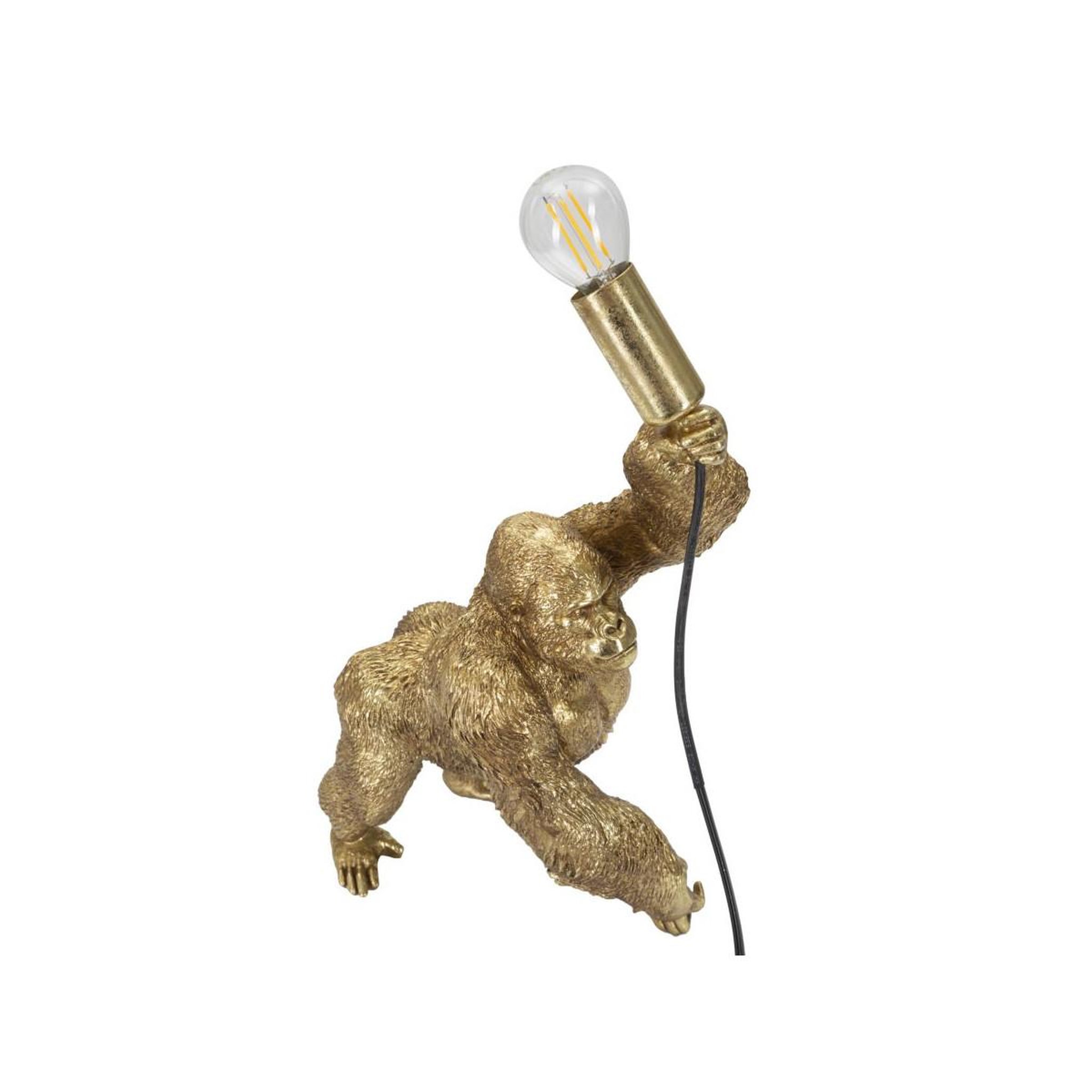 Voir la diapositive 5 : Paris Prix Lampe à poser en résine  gorille  40cm or
