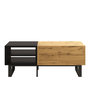 Voir la diapositive 5 : MERAX Table Basse Avec 1 Tiroir Et 3 Niches Bois Et Noir