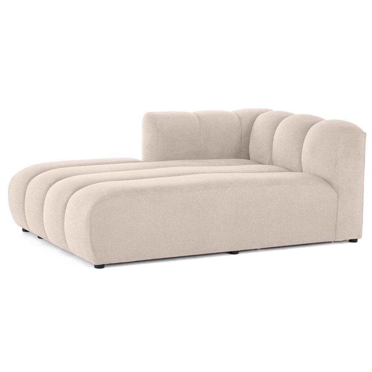 LISA DESIGN Debbie - module d'assise méridienne gauche en tissu texturé