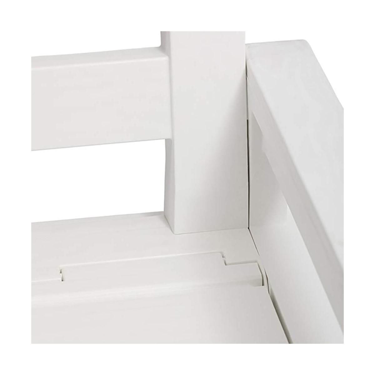 Toomax Coffre de Jardin en résine 270 Litres BLANC Effet bois 132 x 58 x H89 cm Protection Anti UV TOOMAX