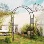Voir la diapositive 2 : OUTSUNNY Arche de jardin arche à rosiers style fer forgé dim. 150L x 40l x 223H cm métal époxy noir