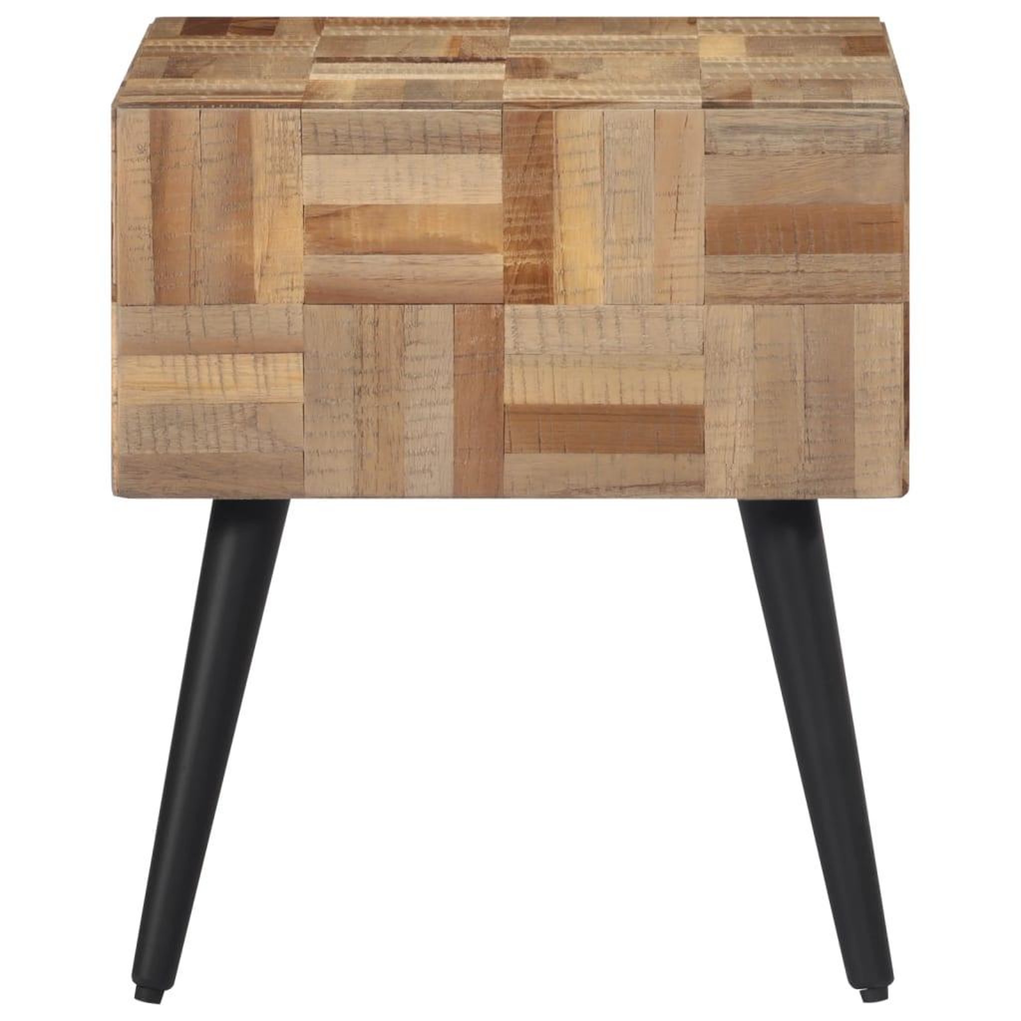 Voir la diapositive 4 : VIDAXL Table d'appoint 40x40x45 cm teck de recuperation massif