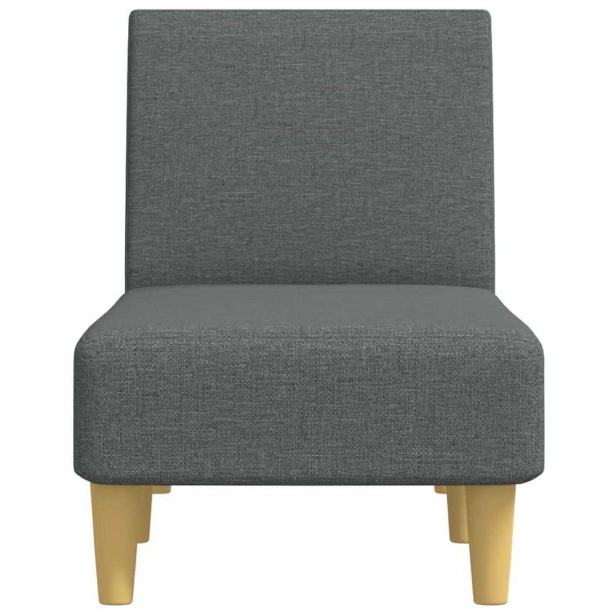 VIDAXL Chaise longue gris fonce tissu