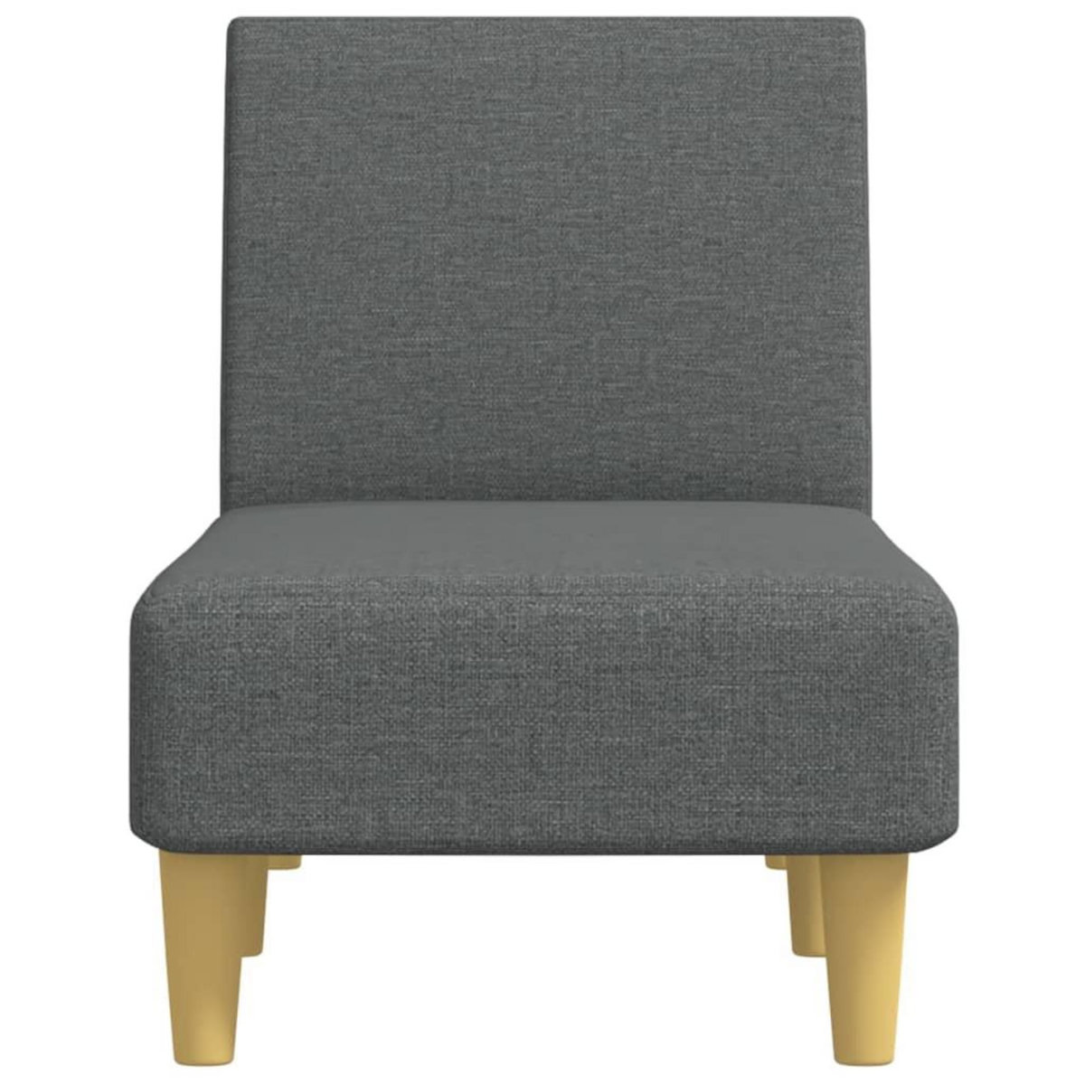 VIDAXL Chaise longue gris fonce tissu