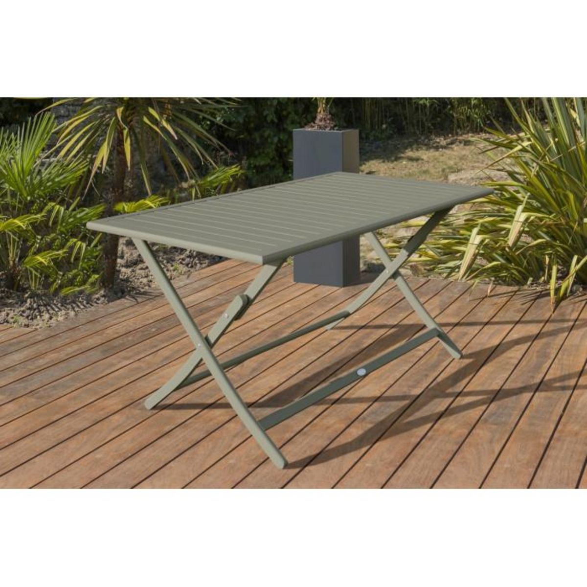 Paris Prix Table de Jardin Pliante  Marius  140cm Kaki