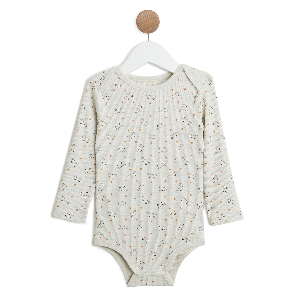 INEXTENSO Body manches longues évolutif beige bébé mixte