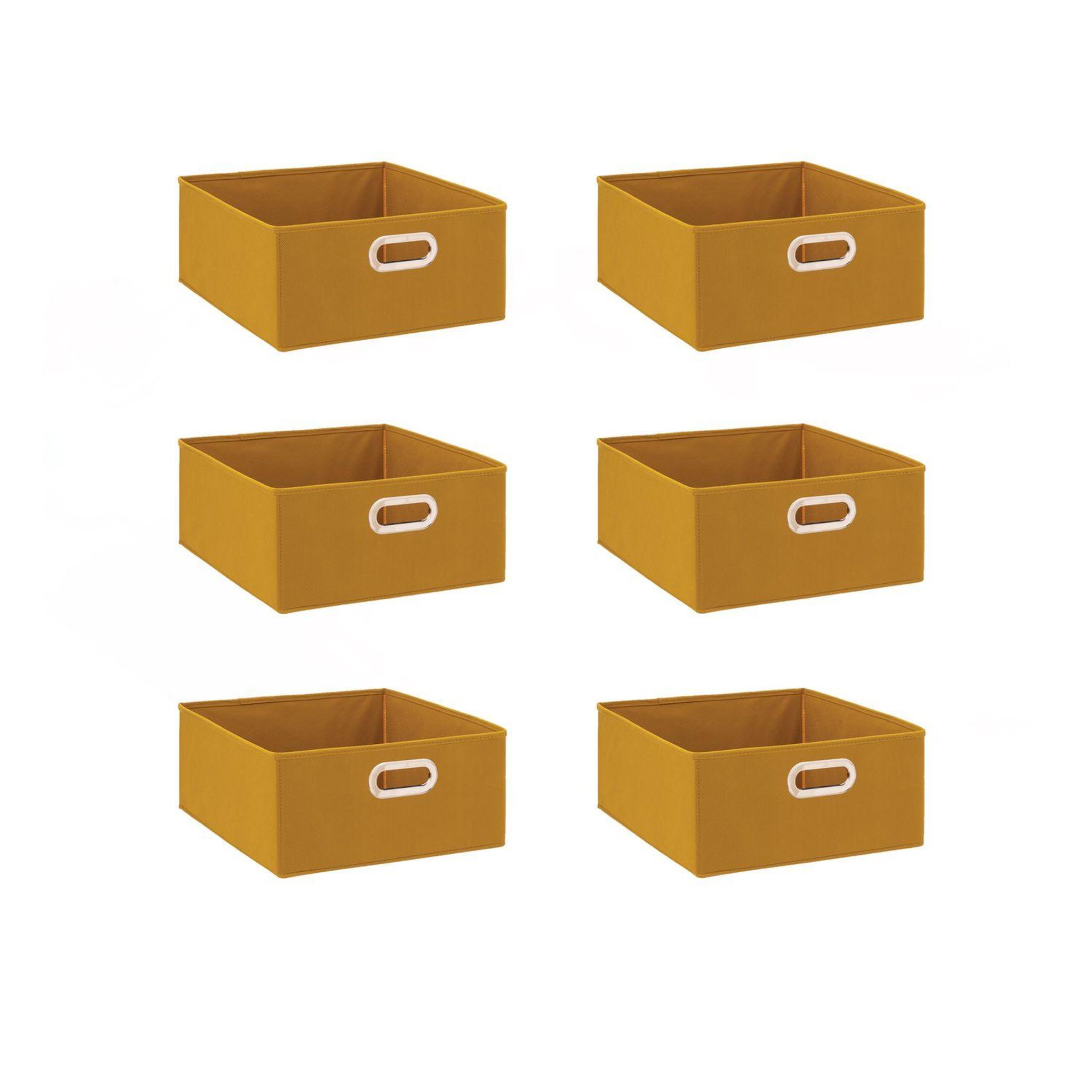 Voir la diapositive 1 : TOILINUX Lot de 6 boîtes de rangement en tissu MIX 'N MODUL