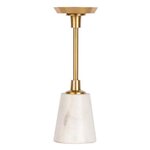 Paris Prix Bougeoir Design en Marbre  Fayya  30cm Blanc & Or