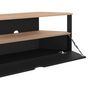 Voir la diapositive 6 : ID MARKET Meuble TV 100 cm d'angle ELI bois façon hêtre et noir