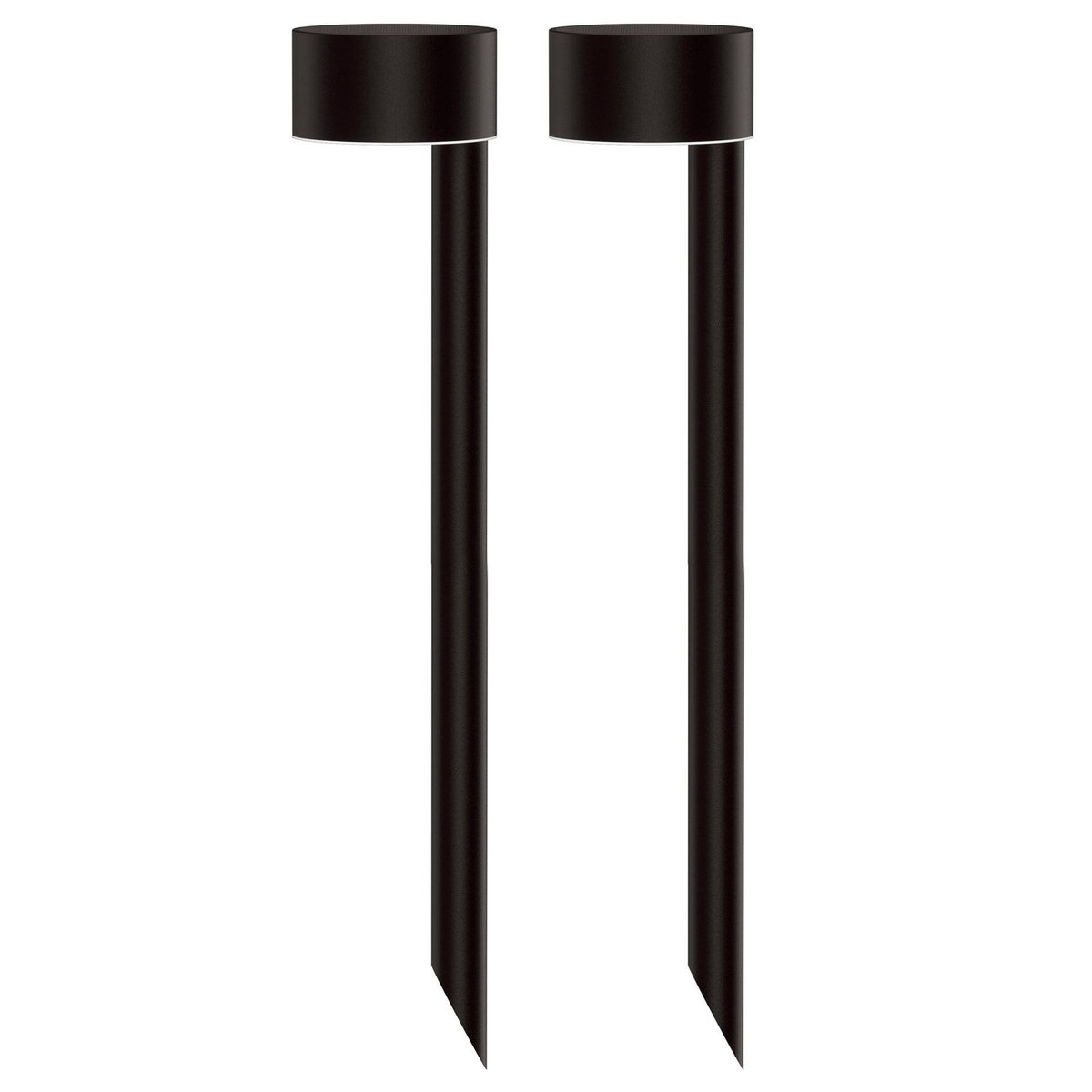 Lumisky 2 balises solaires à piquer FORTY Noir Acier H30cm