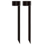 Voir la diapositive 1 : Lumisky 2 balises solaires à piquer FORTY Noir Acier H30cm