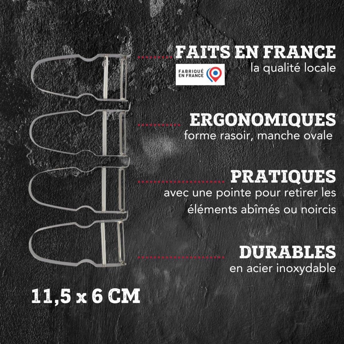 FM PROFESSIONAL Lot de 2 Planches à découper et 4 éplucheurs à légumes FM Professional Gourmet édition