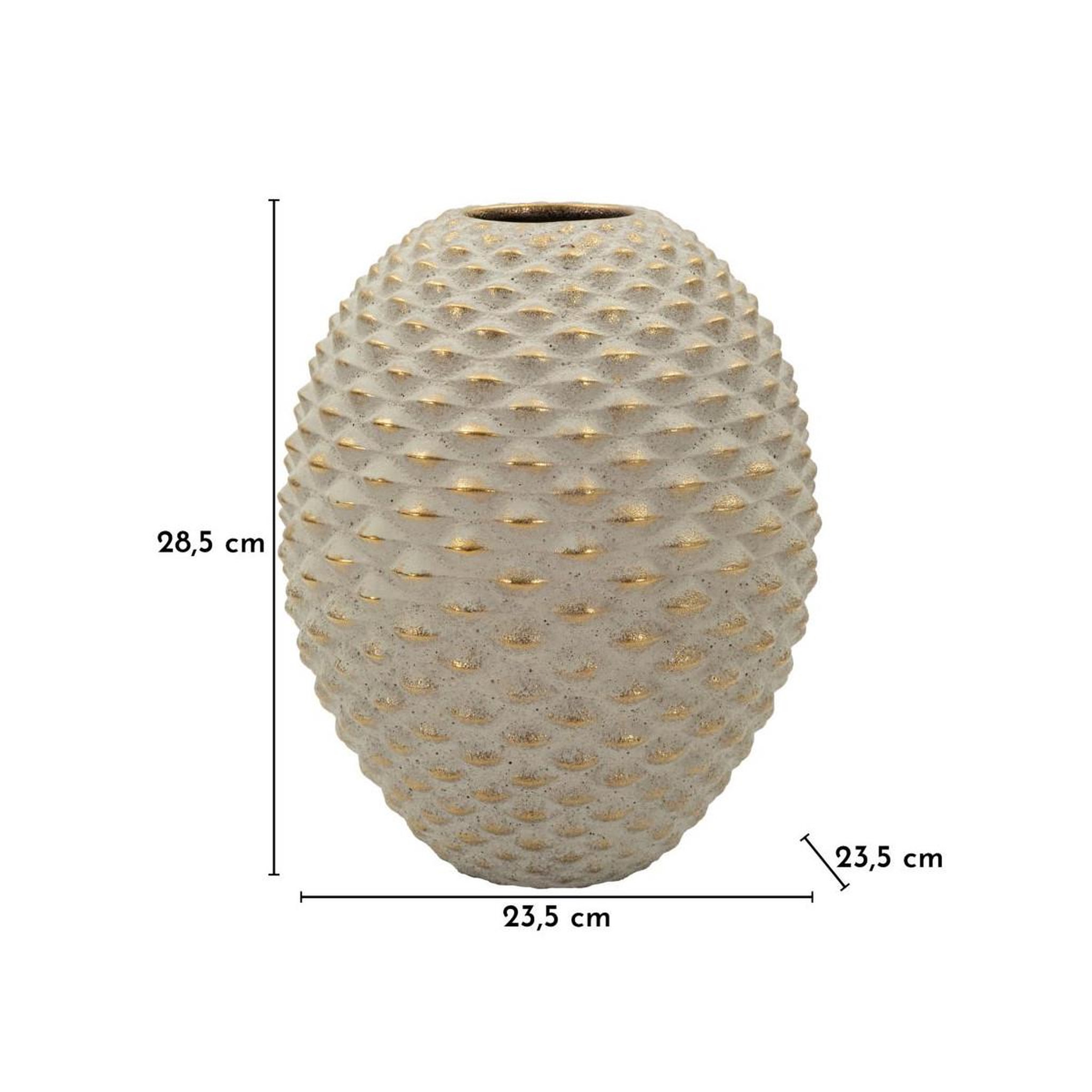 Voir la diapositive 4 : Paris Prix Vase design en céramique  pepipas  28cm gris & or