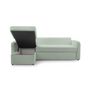 Voir la diapositive 4 : BEST MOBILIER Pocatello - canapé d'angle réversible 4 places - convertible avec coffre - en tissu bouclette