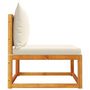 Voir la diapositive 5 : VIDAXL Canape de jardin sans accoudoirs coussins bois massif d'acacia