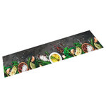 VIDAXL Tapis de cuisine lavable impression d'epices 60x300 cm velours