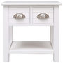 Voir la diapositive 2 : VIDAXL Table d'appoint Blanc 40x40x40 cm Bois de Paulownia