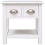Voir la diapositive 2 : VIDAXL Table d'appoint Blanc 40x40x40 cm Bois de Paulownia