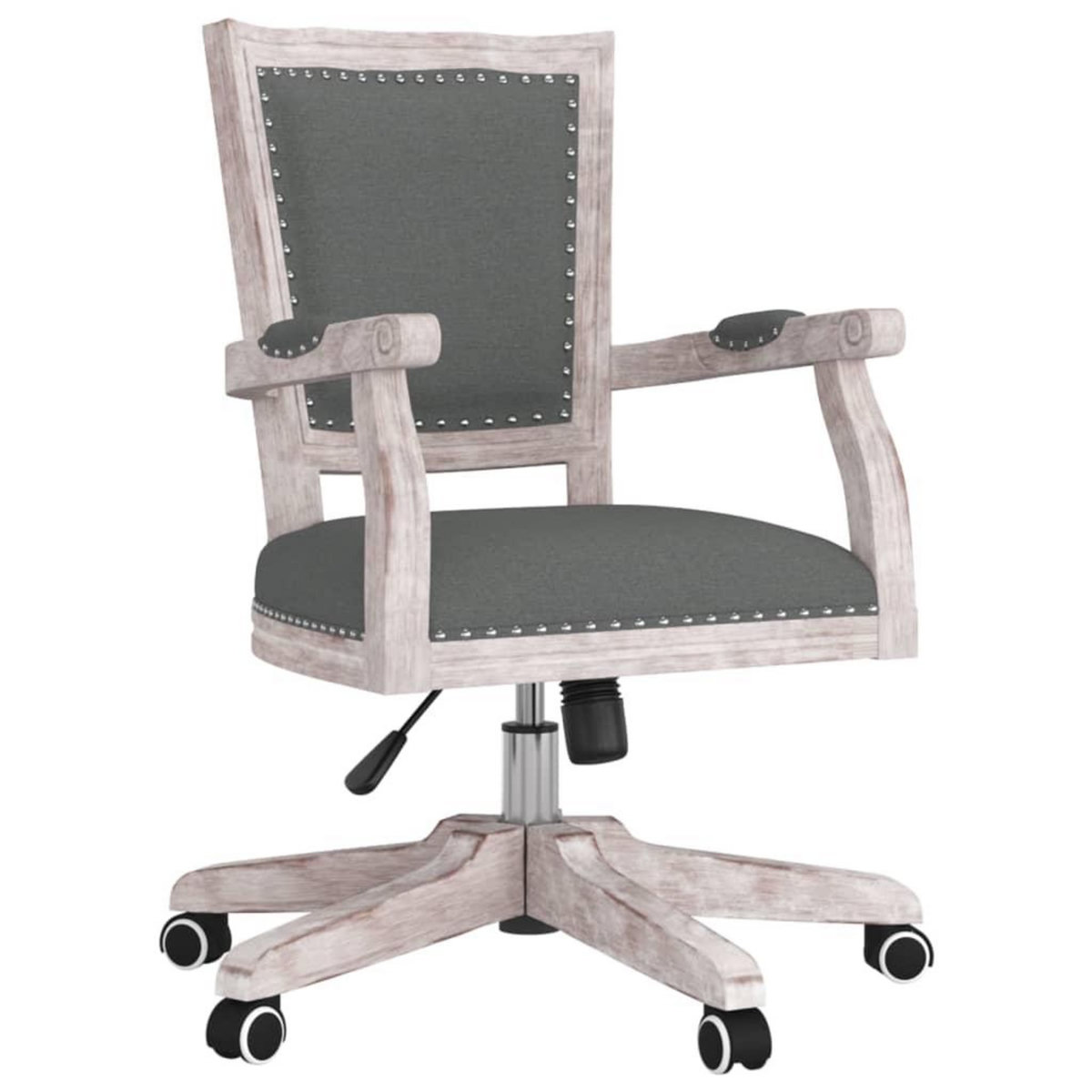 VIDAXL Chaise pivotante de bureau Gris fonce Tissu