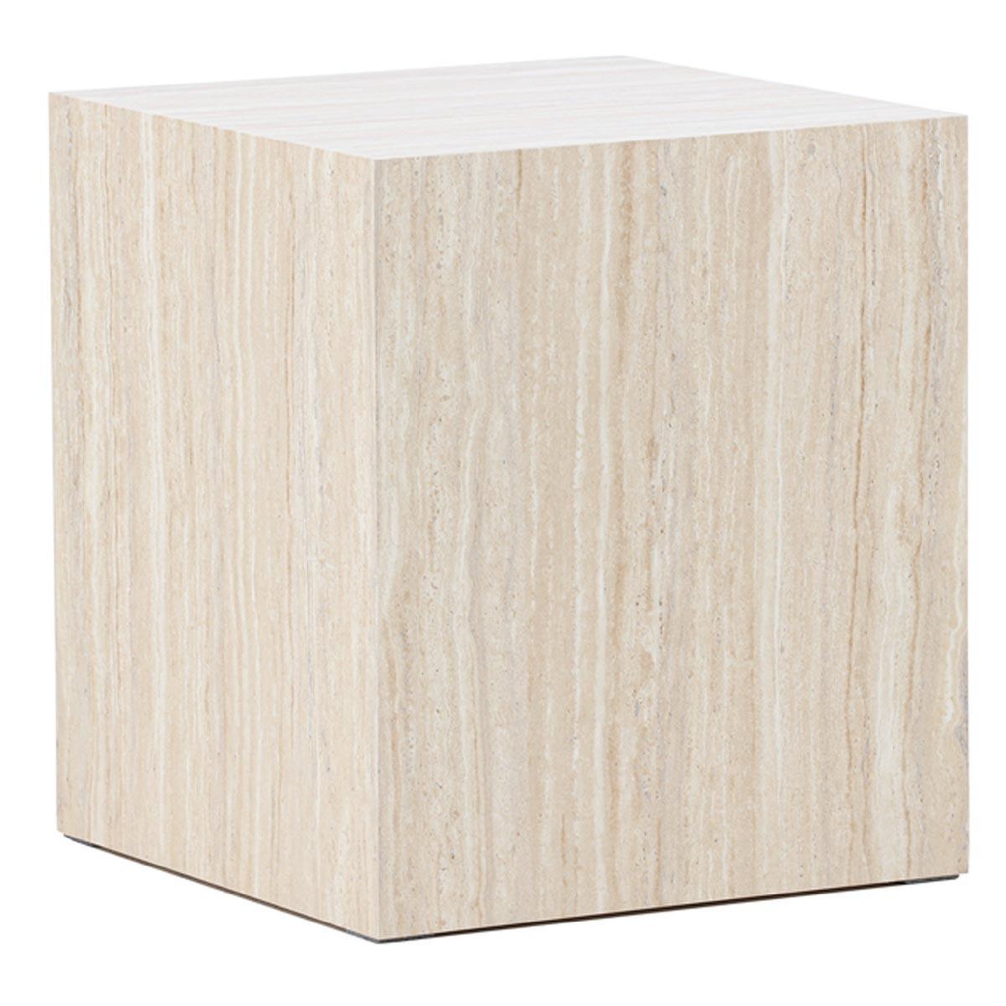 Paris Prix Table d'appoint effet travertin  york  45cm beige