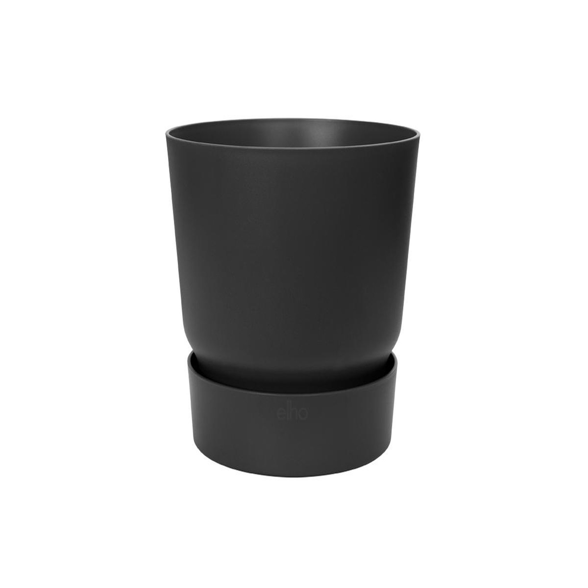 ELHO Pot de fleurs rond en plastique Ø 30 cm Elho Greenville Round noir pour jardin et balcon