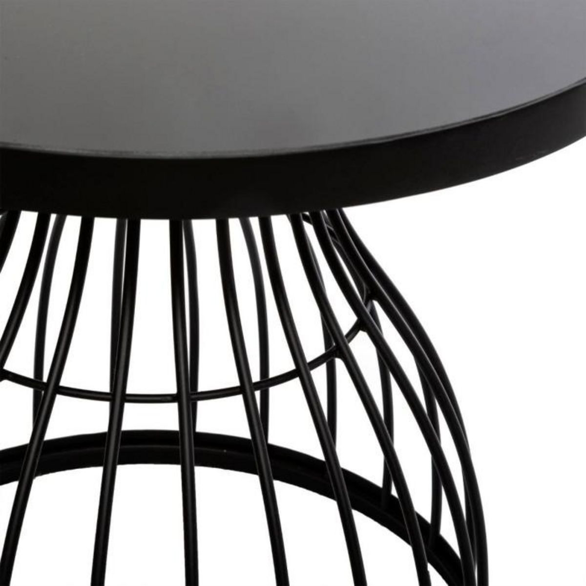 ATMOSPHERA Table d'Appoint Design en Verre  Kushi  55cm Noir