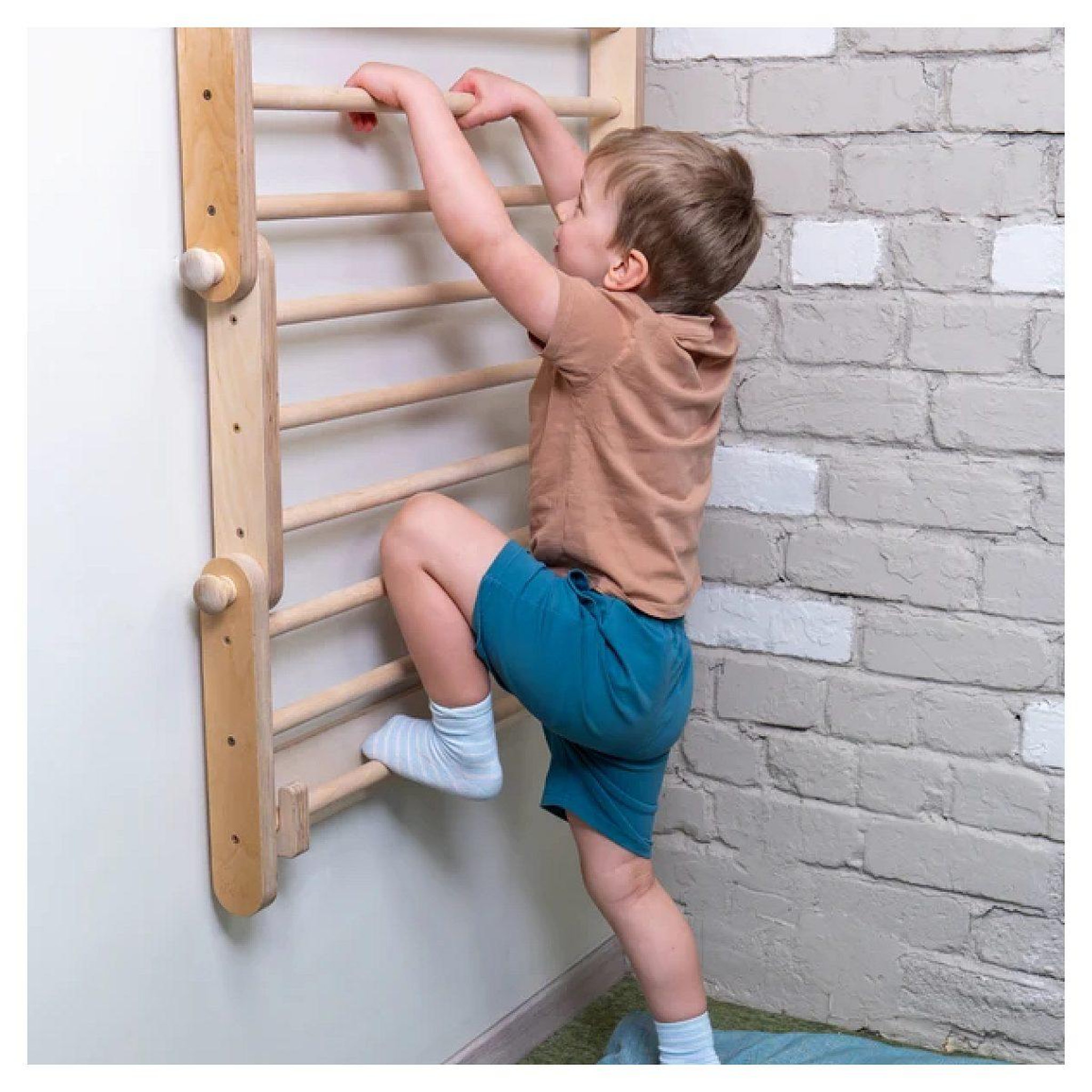 Voir la diapositive 3 : ETTE TETE Kit de fixation murale en bois naturel