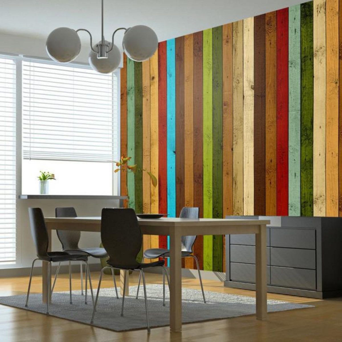 Paris Prix Papier Peint  Wooden Rainbow