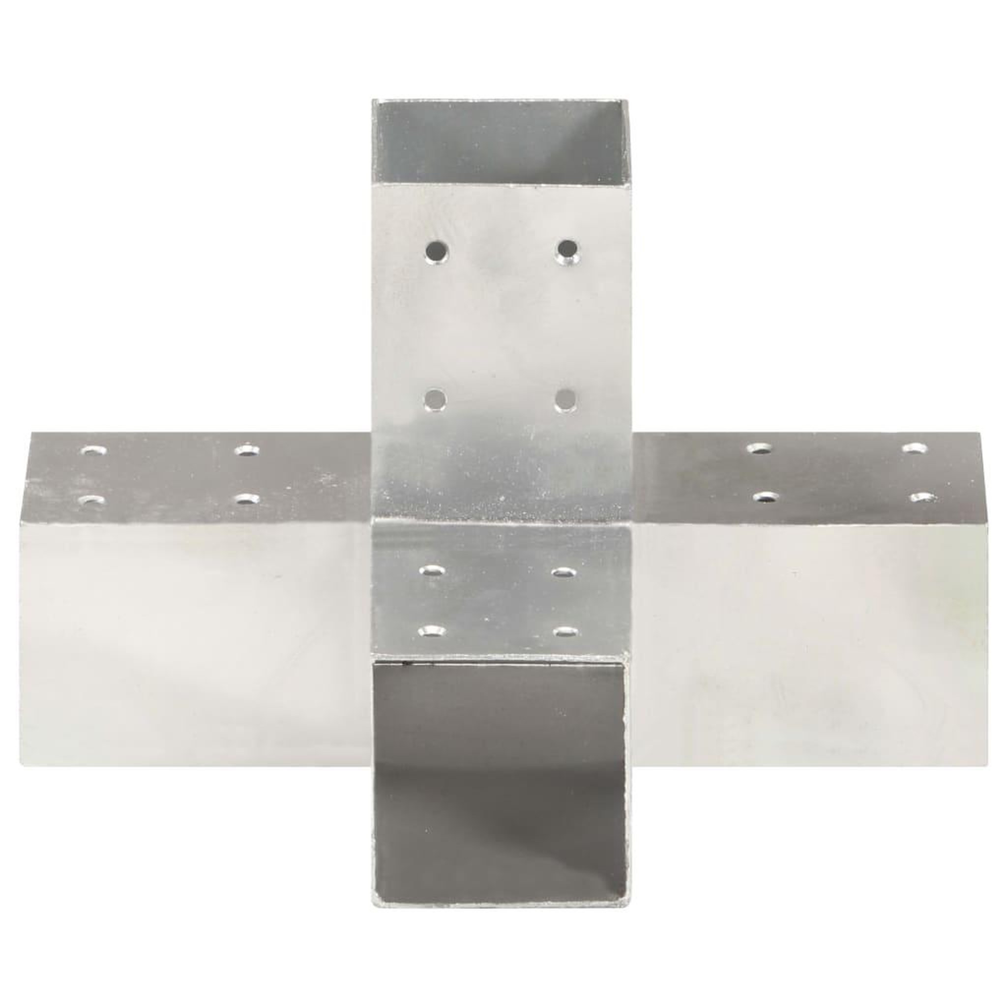 Voir la diapositive 3 : VIDAXL Connecteurs de poteau 4 pcs Forme en X Metal galvanise 71x71 mm