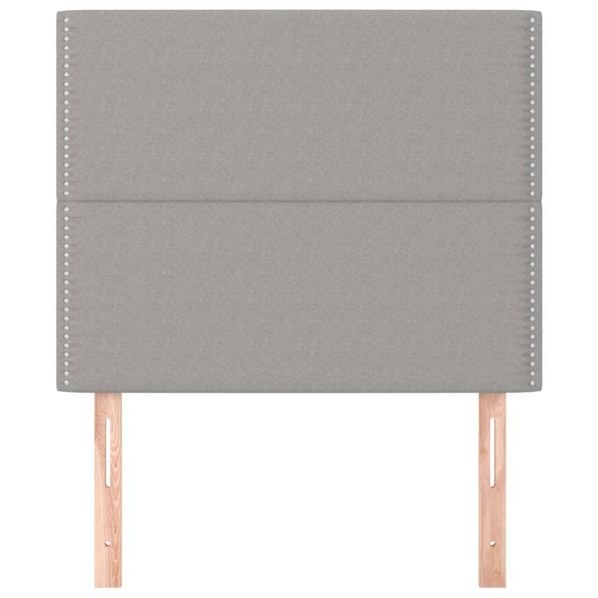 VIDAXL Tetes de lit 2 pcs Gris clair 90x5x78/88 cm Tissu