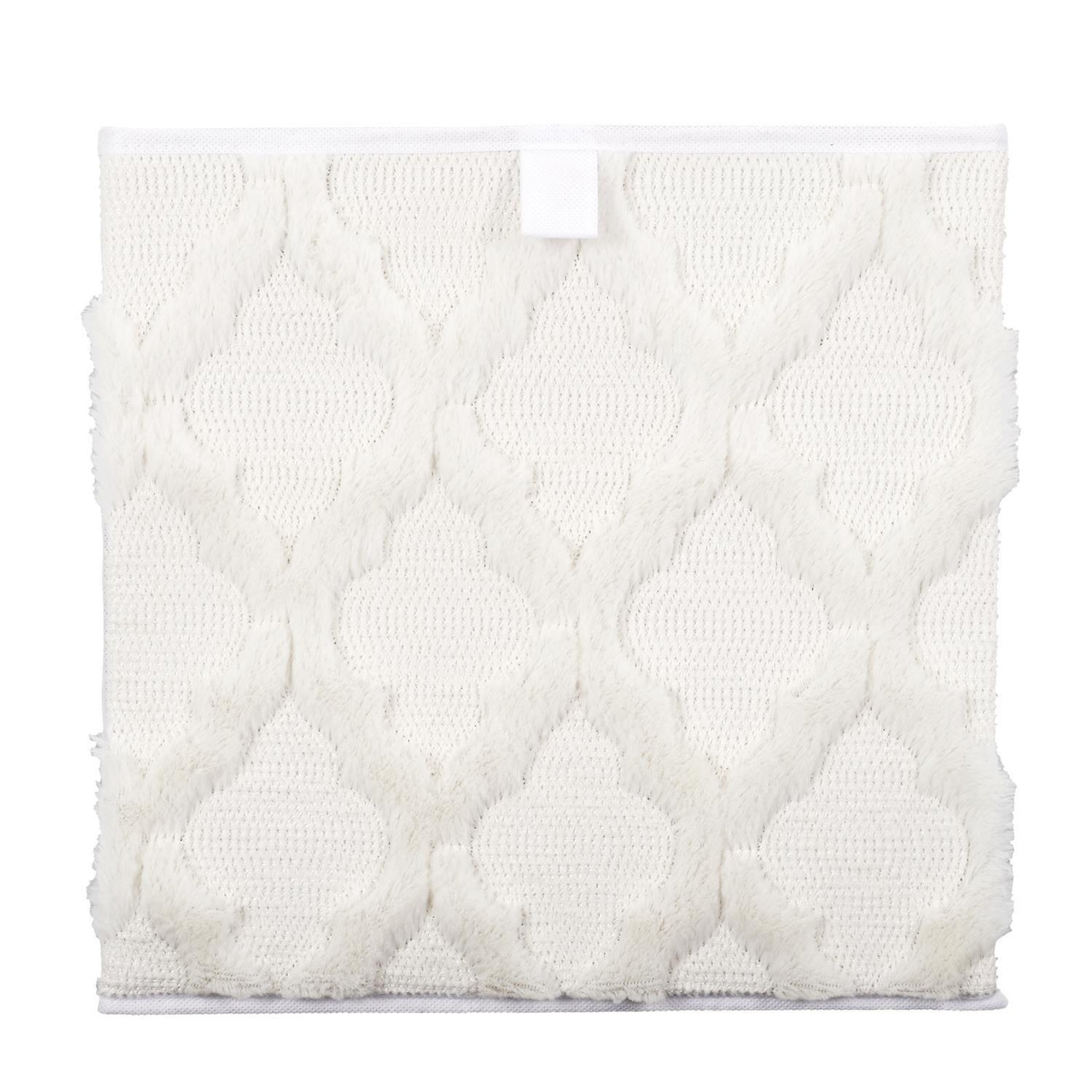 Voir la diapositive 3 : TOILINUX Lot de 2 cubes de rangement pliables avec tissu texturé - 30 x 30 cm - beige