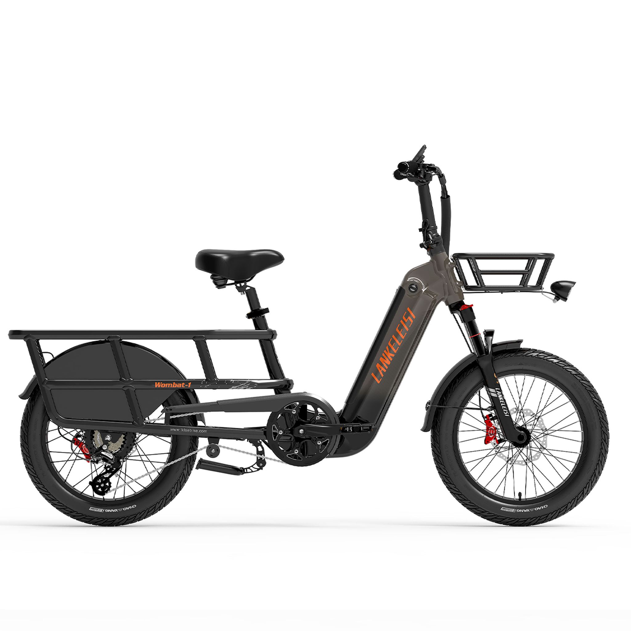LANKELEISI Vélo cargo électrique LANKELEISI Wombat-1. Coloris disponibles : Noir